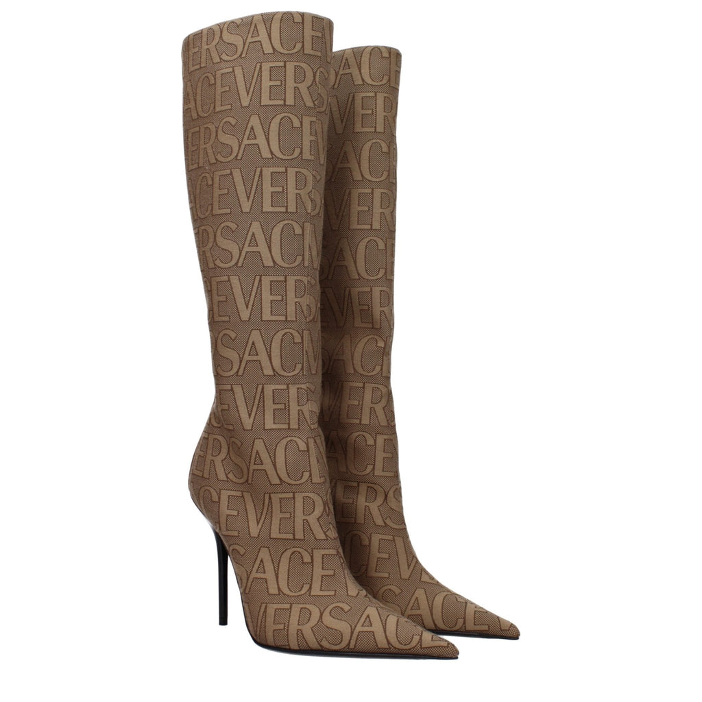 Versace Beige Fabric Boot - Beyzy Store - Versace