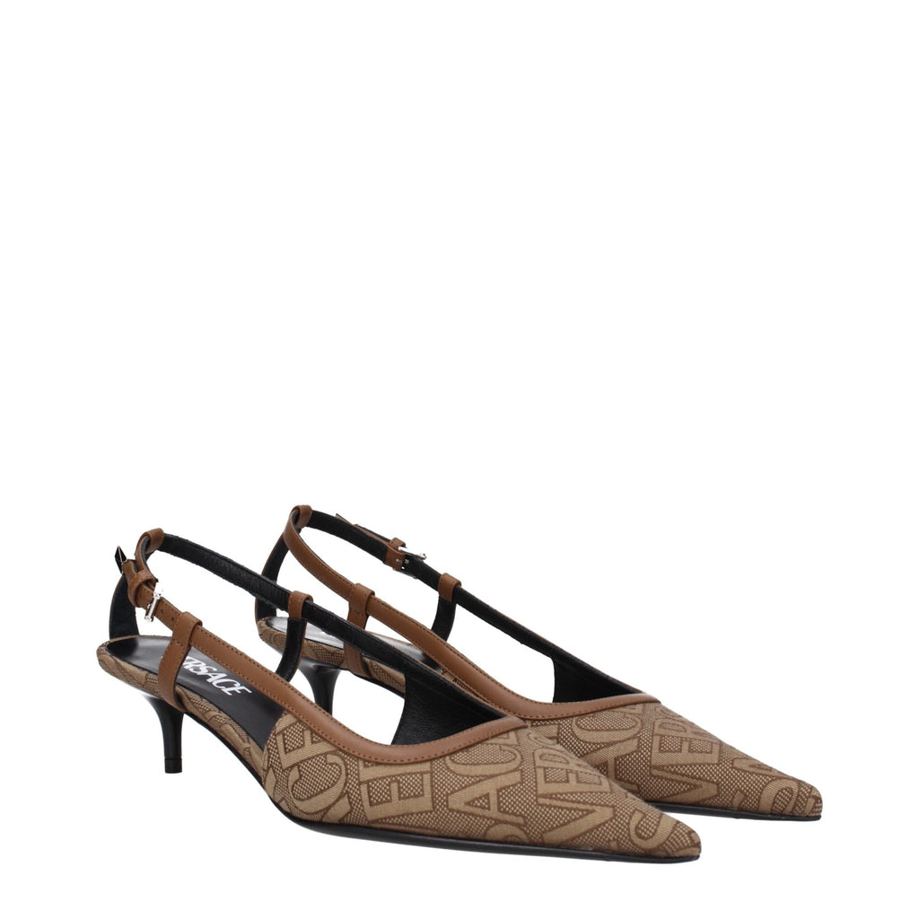 Versace Beige Fabric Sandal - Beyzy Store - Versace