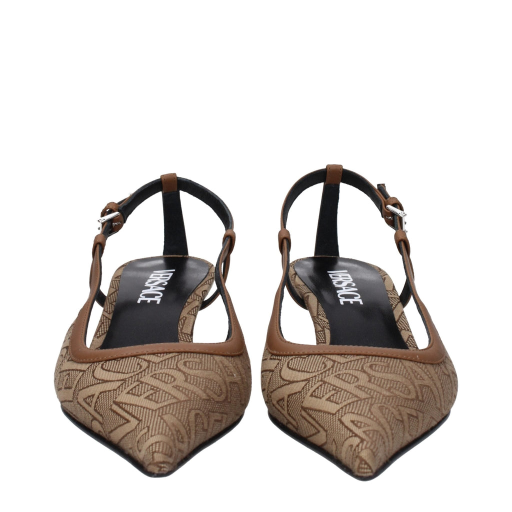 Versace Beige Fabric Sandal - Beyzy Store - Versace