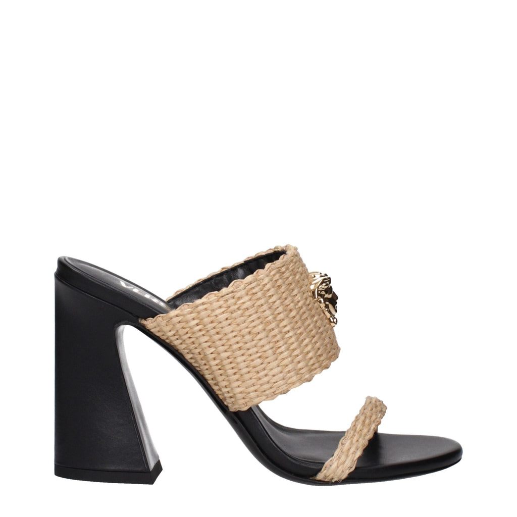 Versace Beige Raffia Sandal - Beyzy Store - Versace