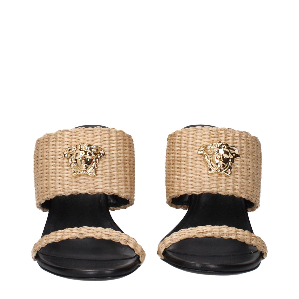 Versace Beige Raffia Sandal - Beyzy Store - Versace