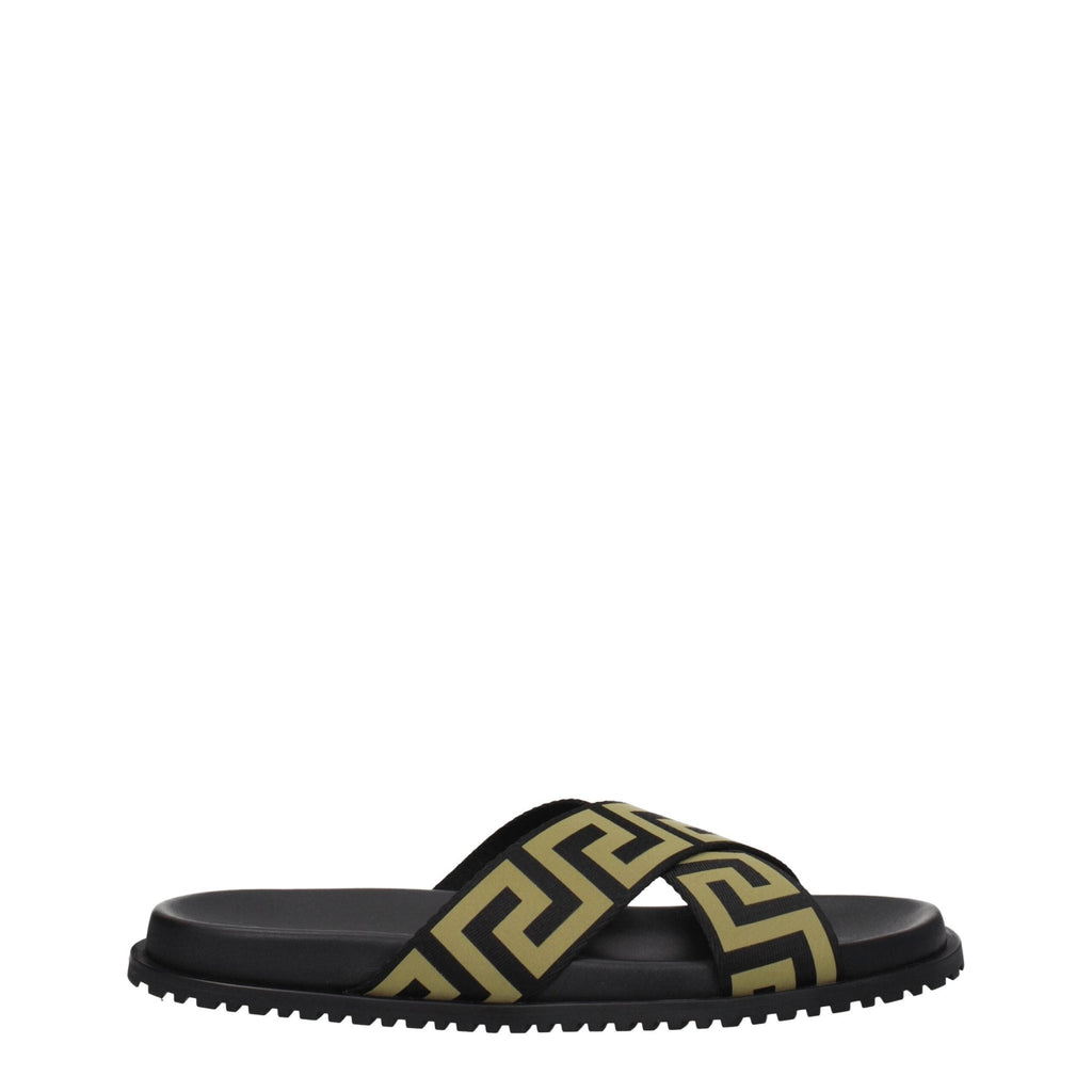 Versace Black Fabric Slipper - Beyzy Store - Versace