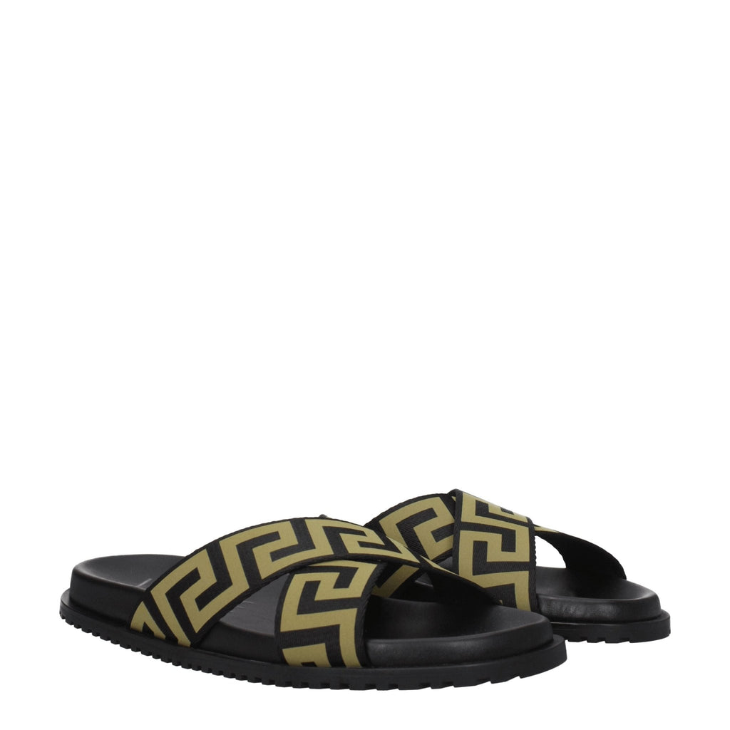 Versace Black Fabric Slipper - Beyzy Store - Versace