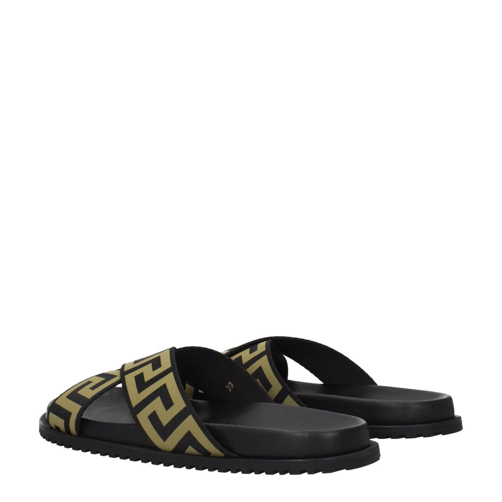 Versace Black Fabric Slipper - Beyzy Store - Versace