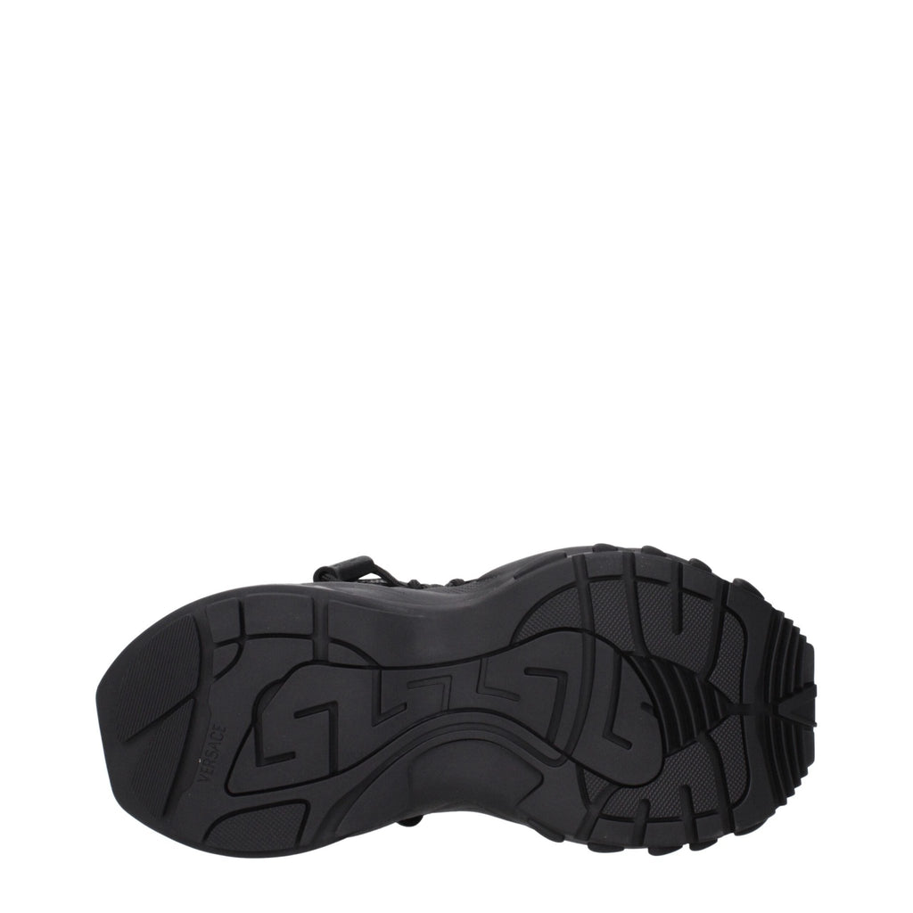 Versace Black Leather Athletic Sneakers - Beyzy Store - Versace