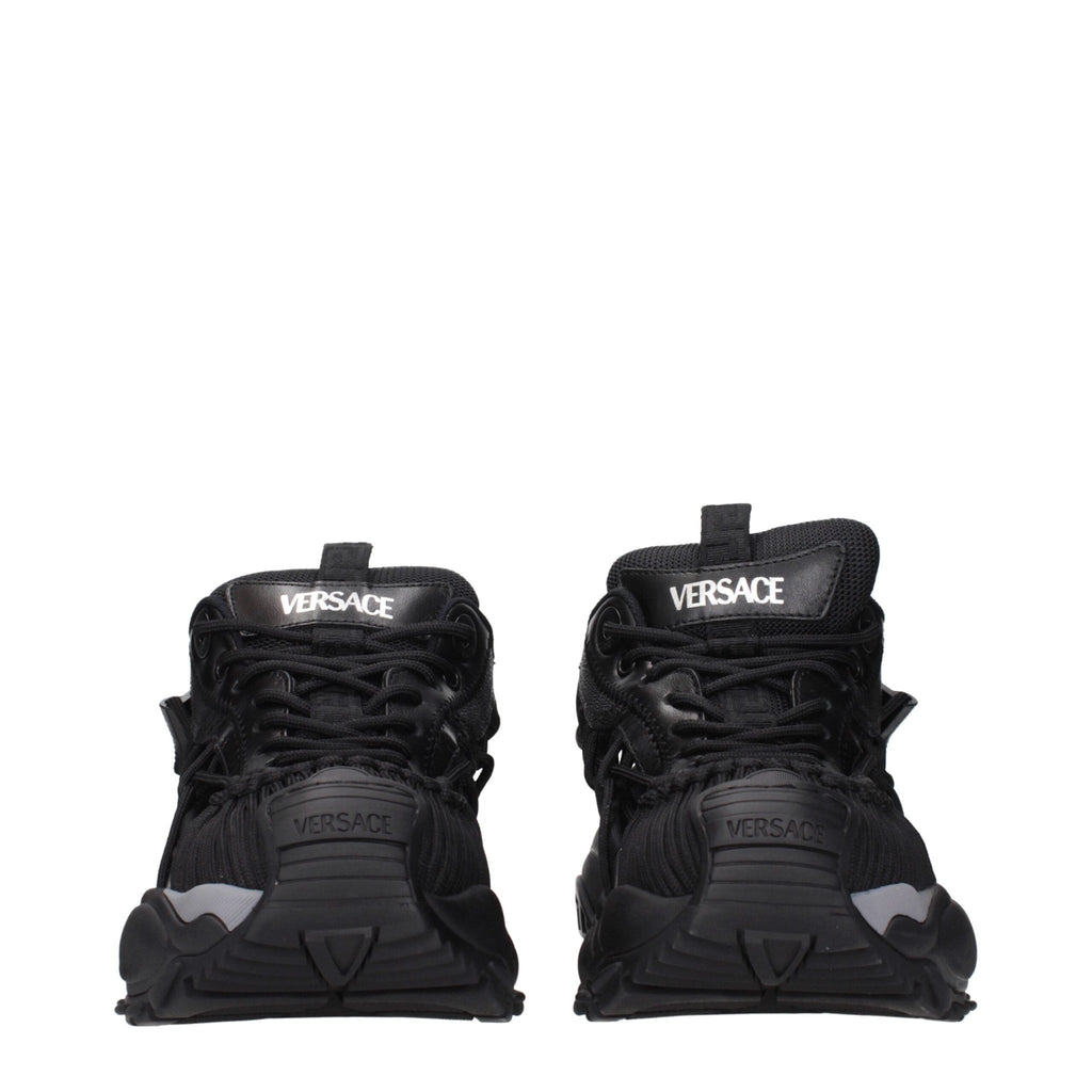 Versace Black Leather Athletic Sneakers - Beyzy Store - Versace