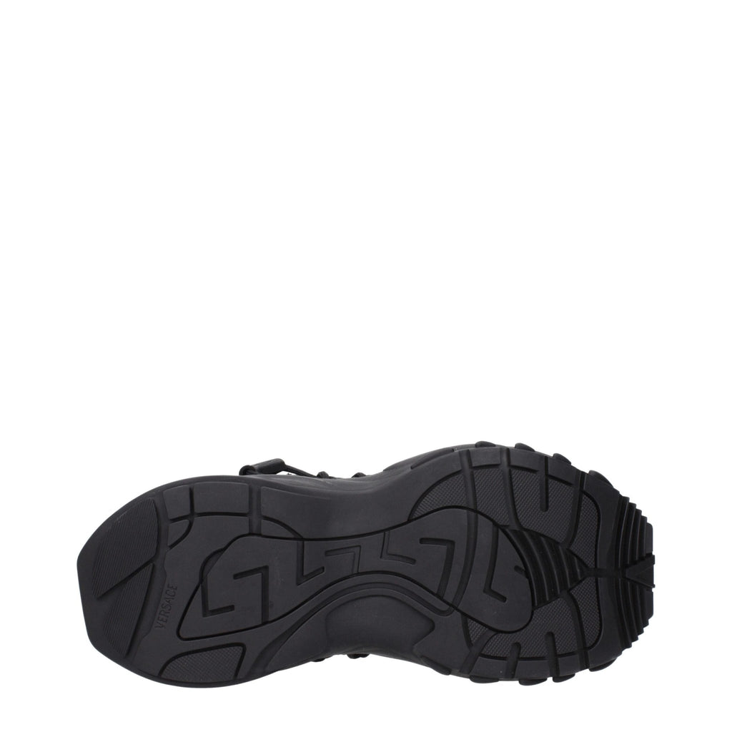 Versace Black Leather Athletic Sneakers - Beyzy Store - Versace