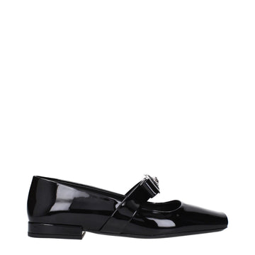 Versace Black Leather Ballet Flat - Beyzy Store - Versace