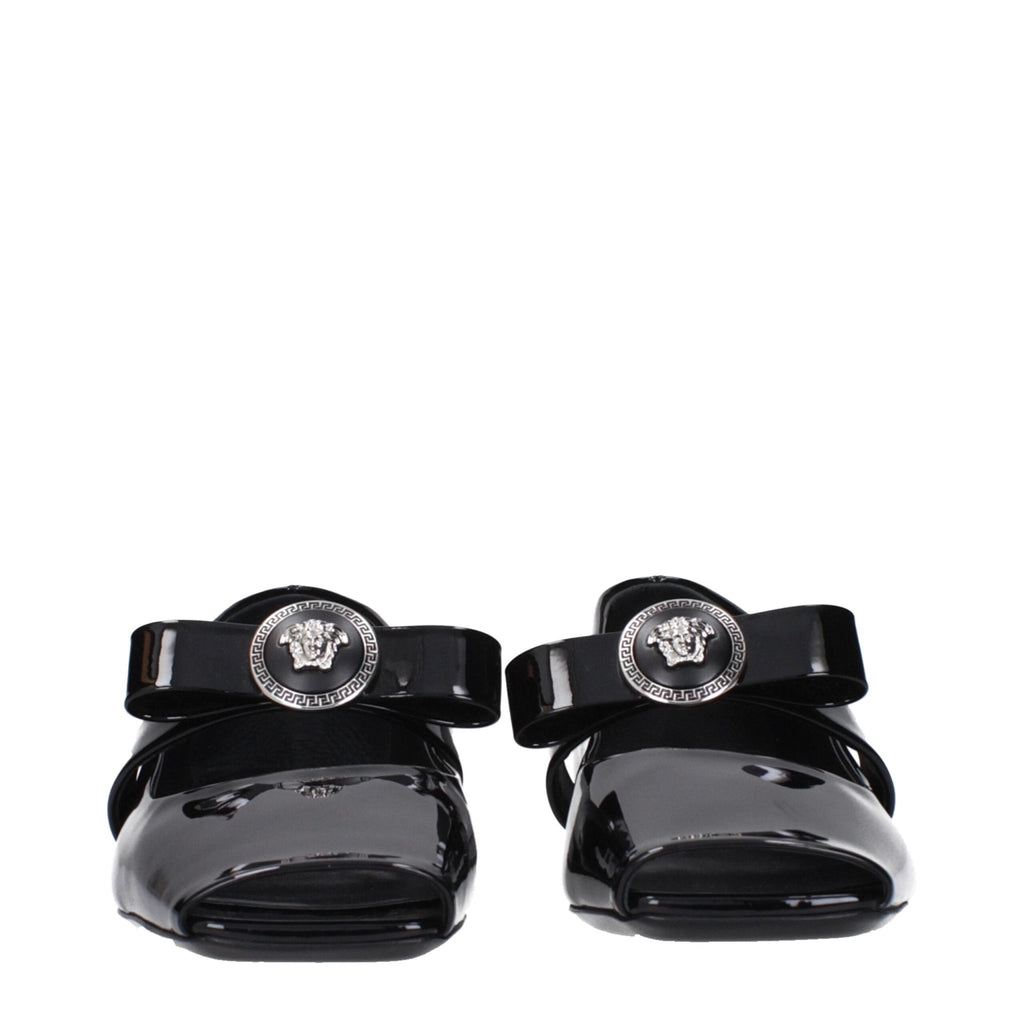 Versace Black Leather Ballet Flat - Beyzy Store - Versace