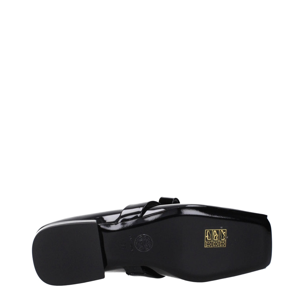 Versace Black Leather Ballet Flat - Beyzy Store - Versace