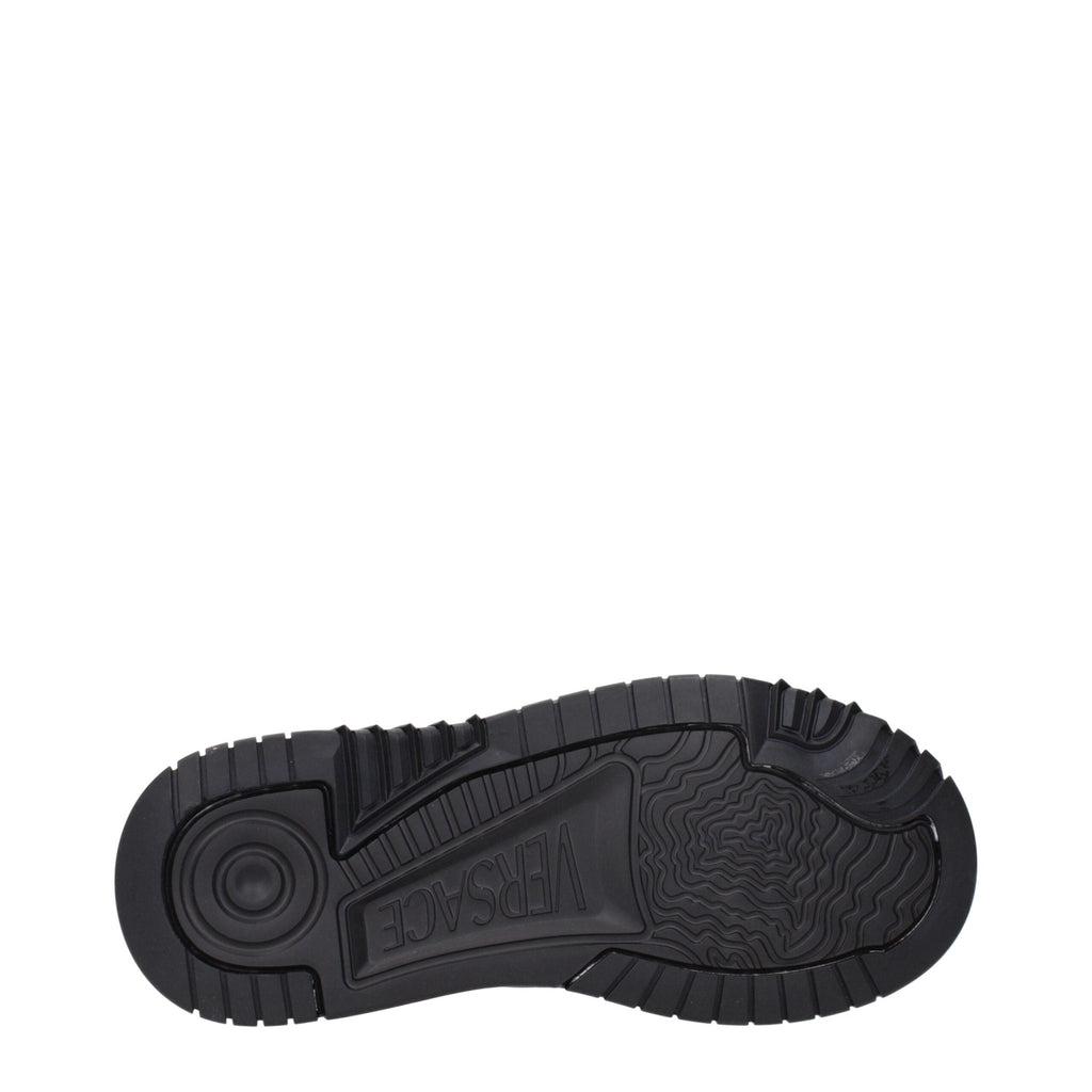 Versace Black Leather Chunky Sneakers - Beyzy Store - Versace