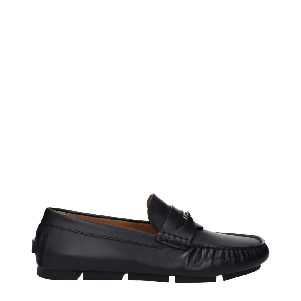 Versace Black Leather Loafer - Beyzy Store - Versace