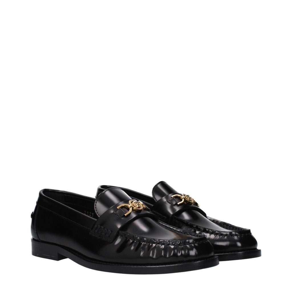 Versace Black Leather Loafer - Beyzy Store - Versace