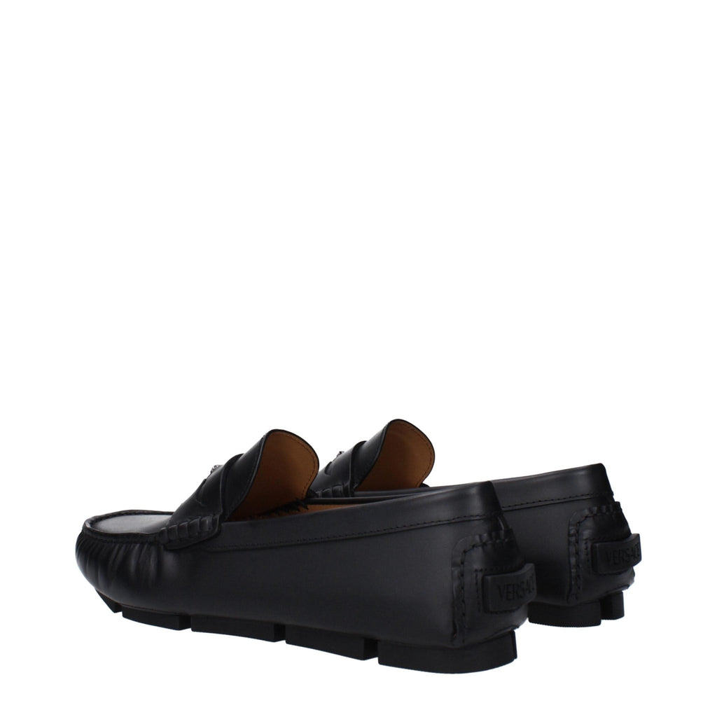 Versace Black Leather Loafer - Beyzy Store - Versace
