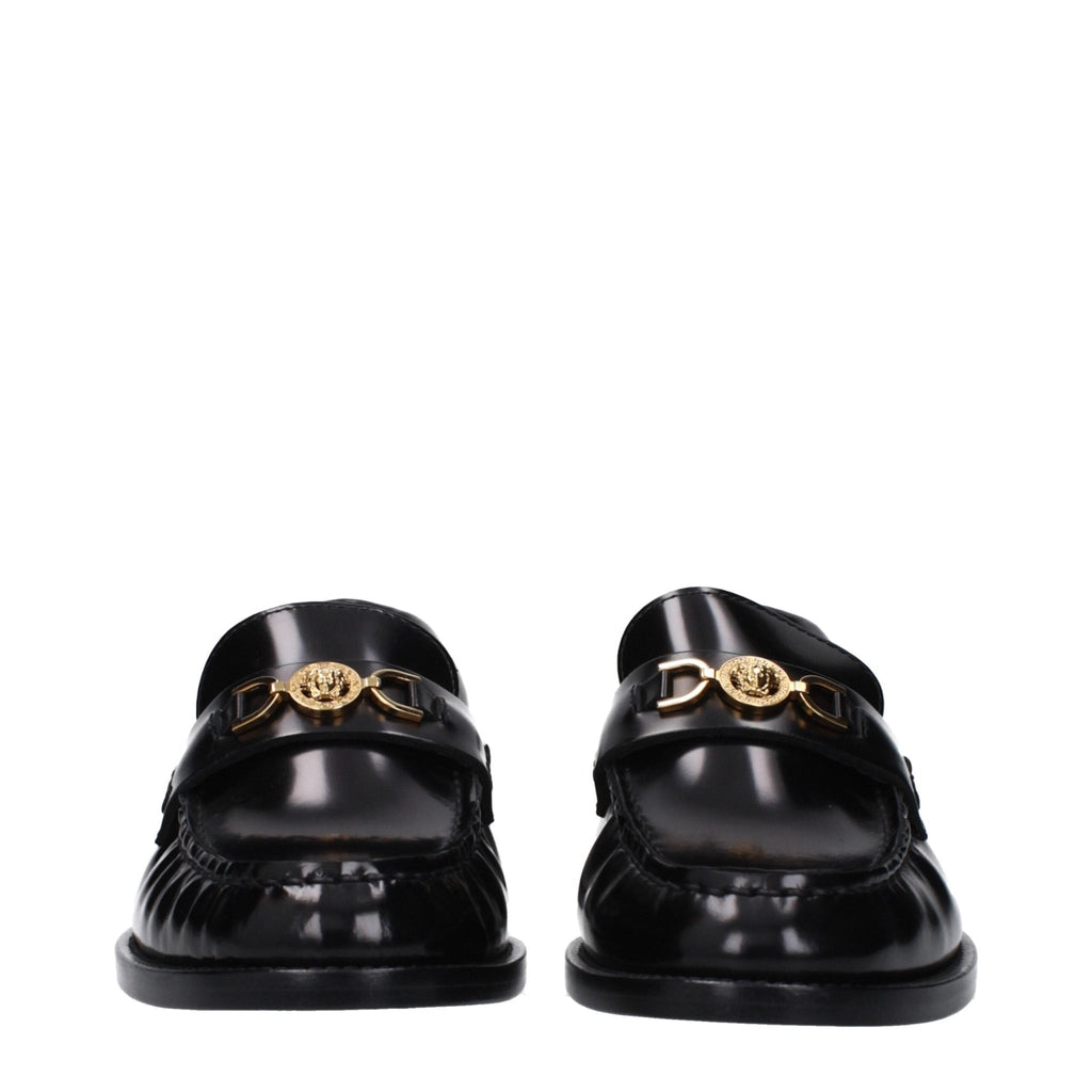 Versace Black Leather Loafer - Beyzy Store - Versace