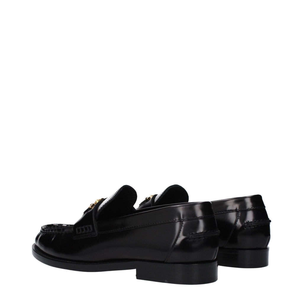 Versace Black Leather Loafer - Beyzy Store - Versace