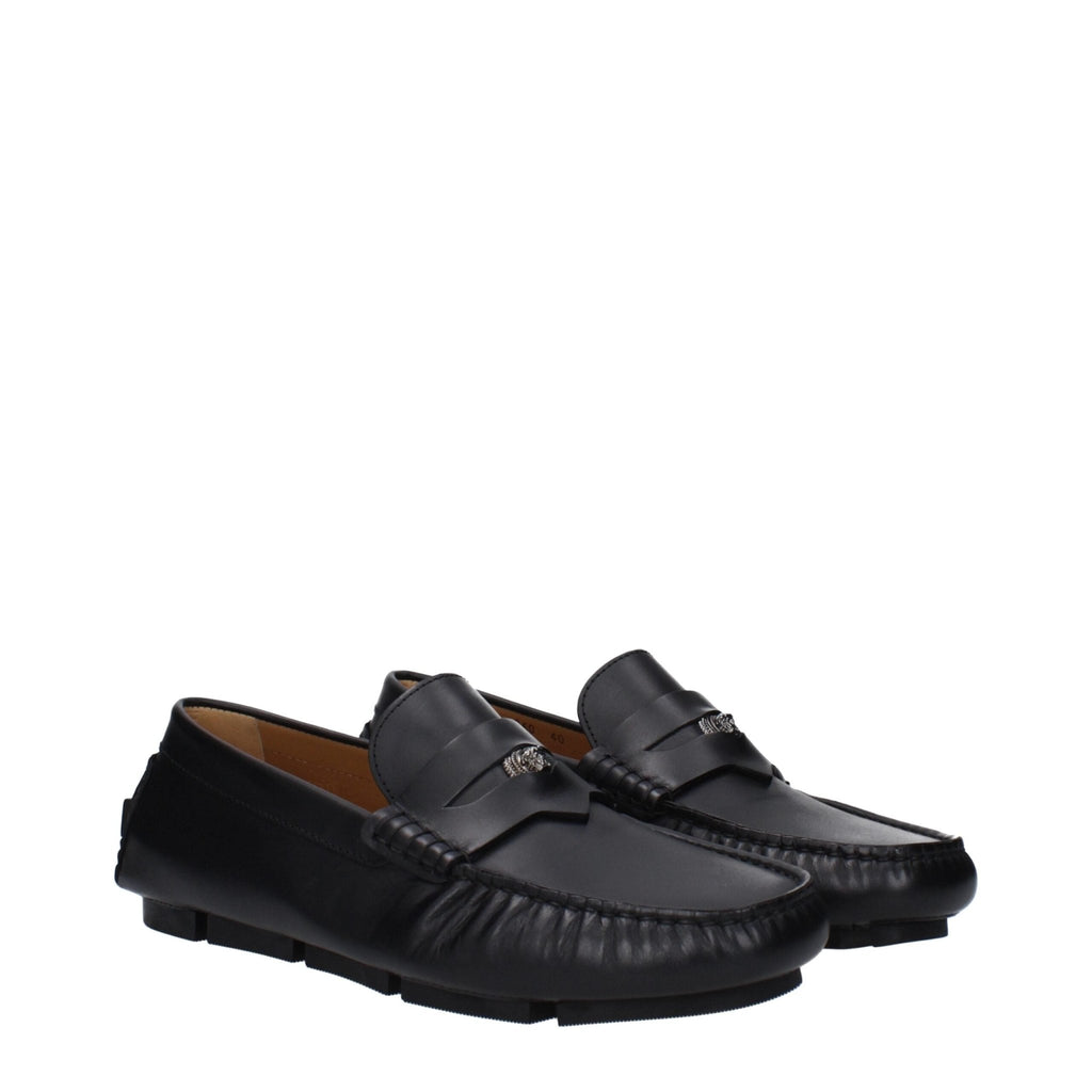 Versace Black Leather Loafer - Beyzy Store - Versace