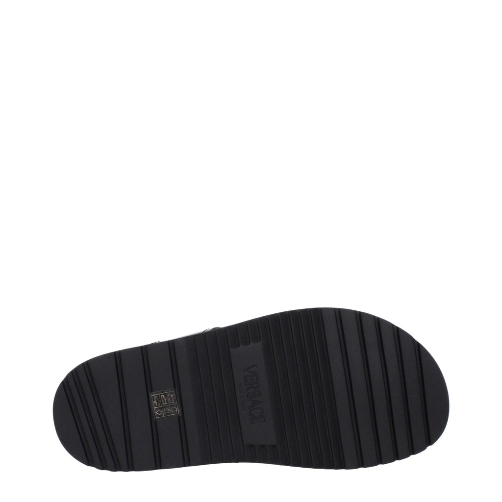 Versace Black Leather Sandals - Beyzy Store - Versace