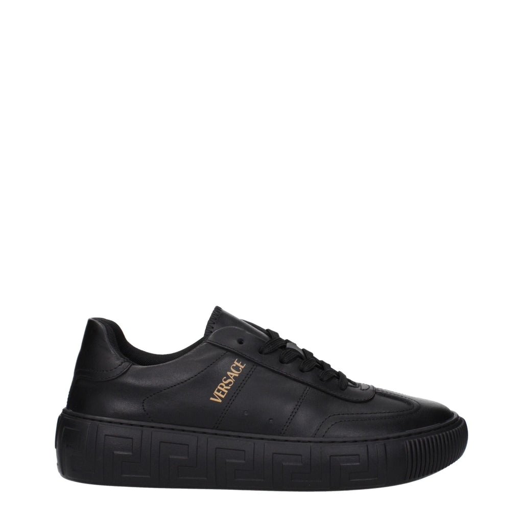 Versace Black Leather Sneakers - Beyzy Store - Versace