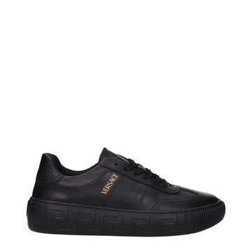 Versace Black Leather Sneakers - Beyzy Store - Versace