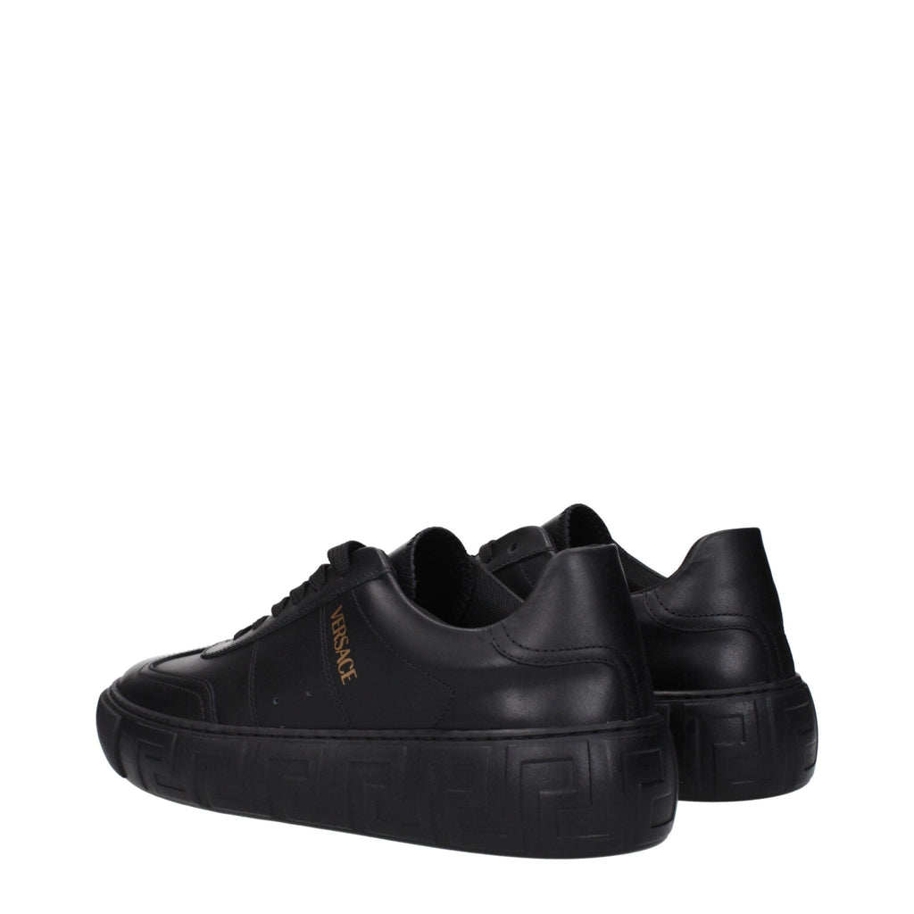 Versace Black Leather Sneakers - Beyzy Store - Versace