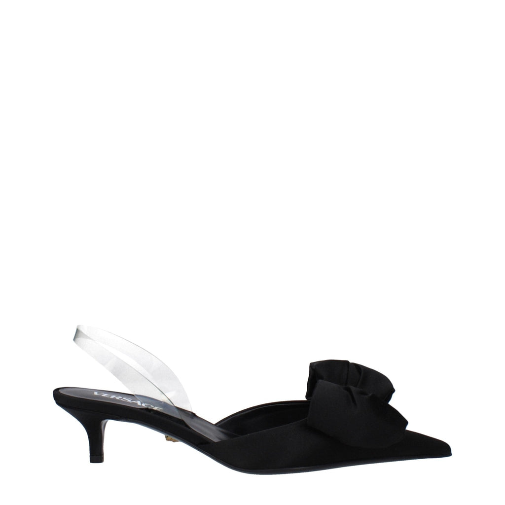 Versace Black Satin Sandal - Beyzy Store - Versace