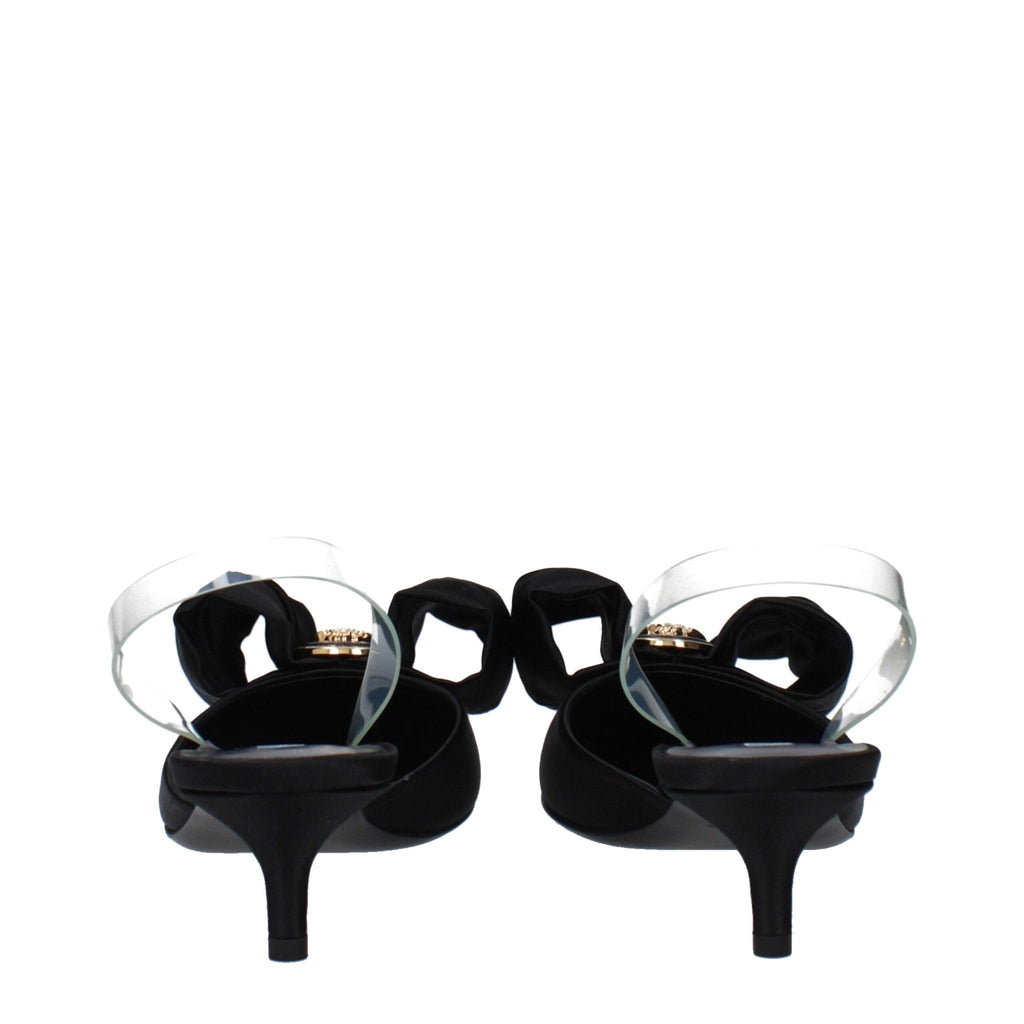 Versace Black Satin Sandal - Beyzy Store - Versace