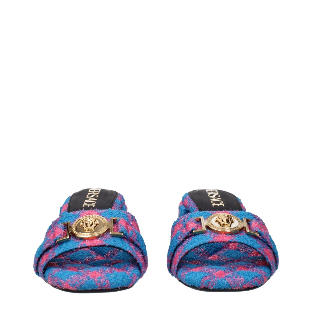 Versace Blue Fabric Sandal - Beyzy Store - Versace