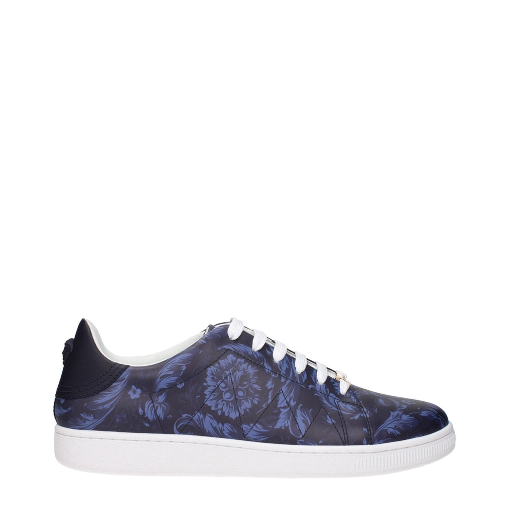 Versace Blue Leather Sneakers - Beyzy Store - Versace