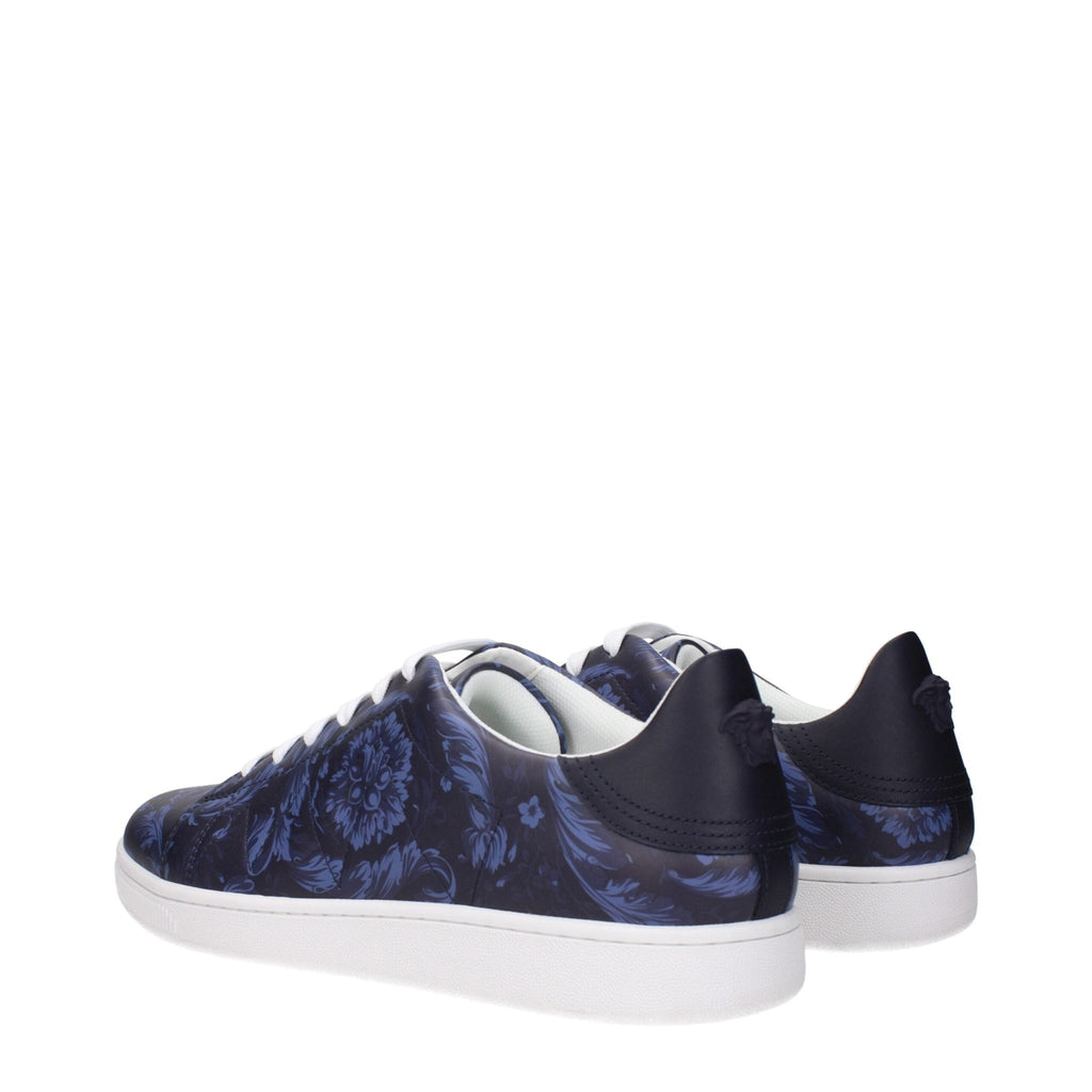 Versace Blue Leather Sneakers - Beyzy Store - Versace