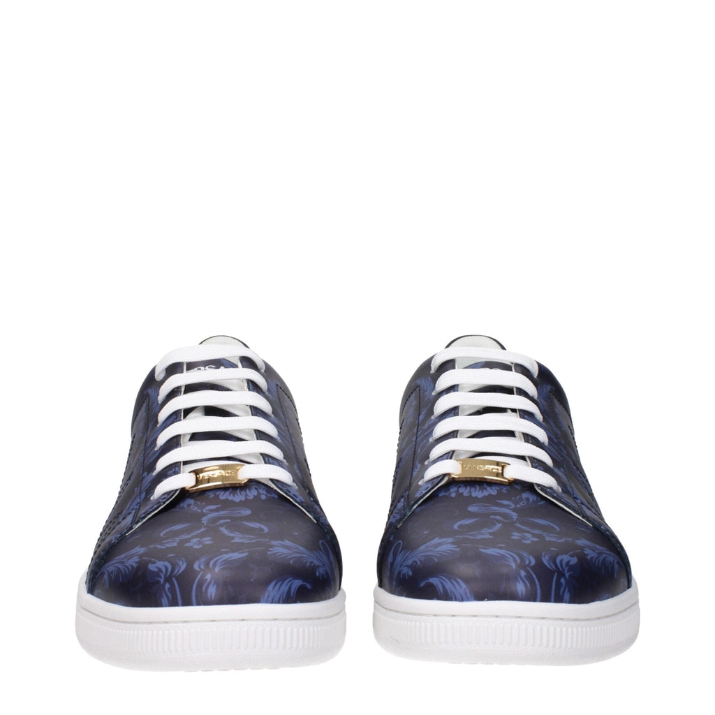 Versace Blue Leather Sneakers - Beyzy Store - Versace