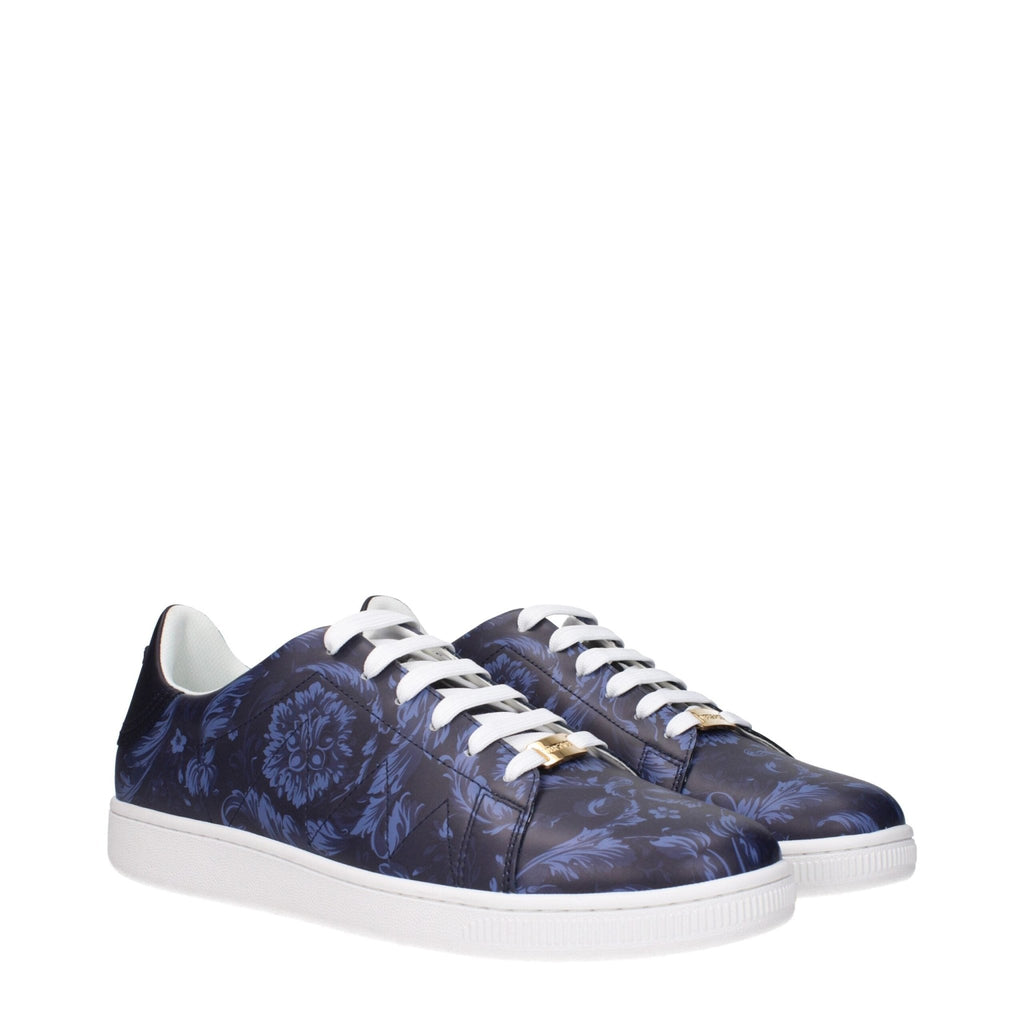 Versace Blue Leather Sneakers - Beyzy Store - Versace