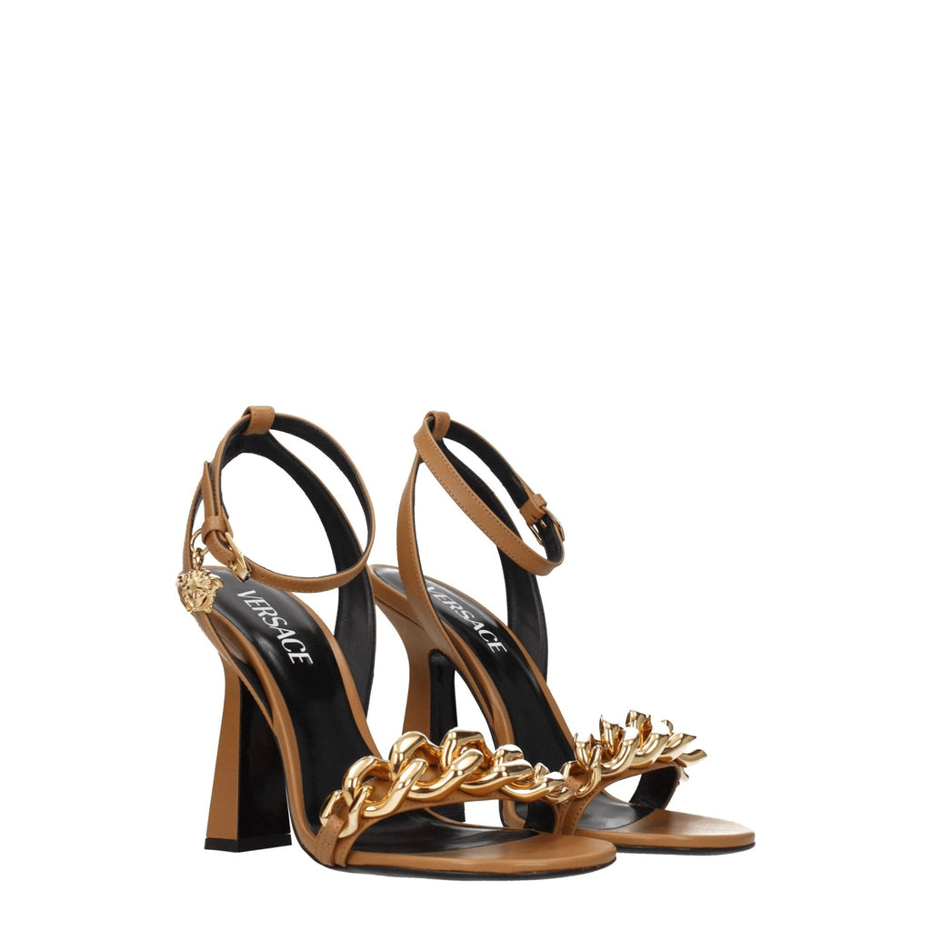 Versace Brown Leather Sandal - Beyzy Store - Versace