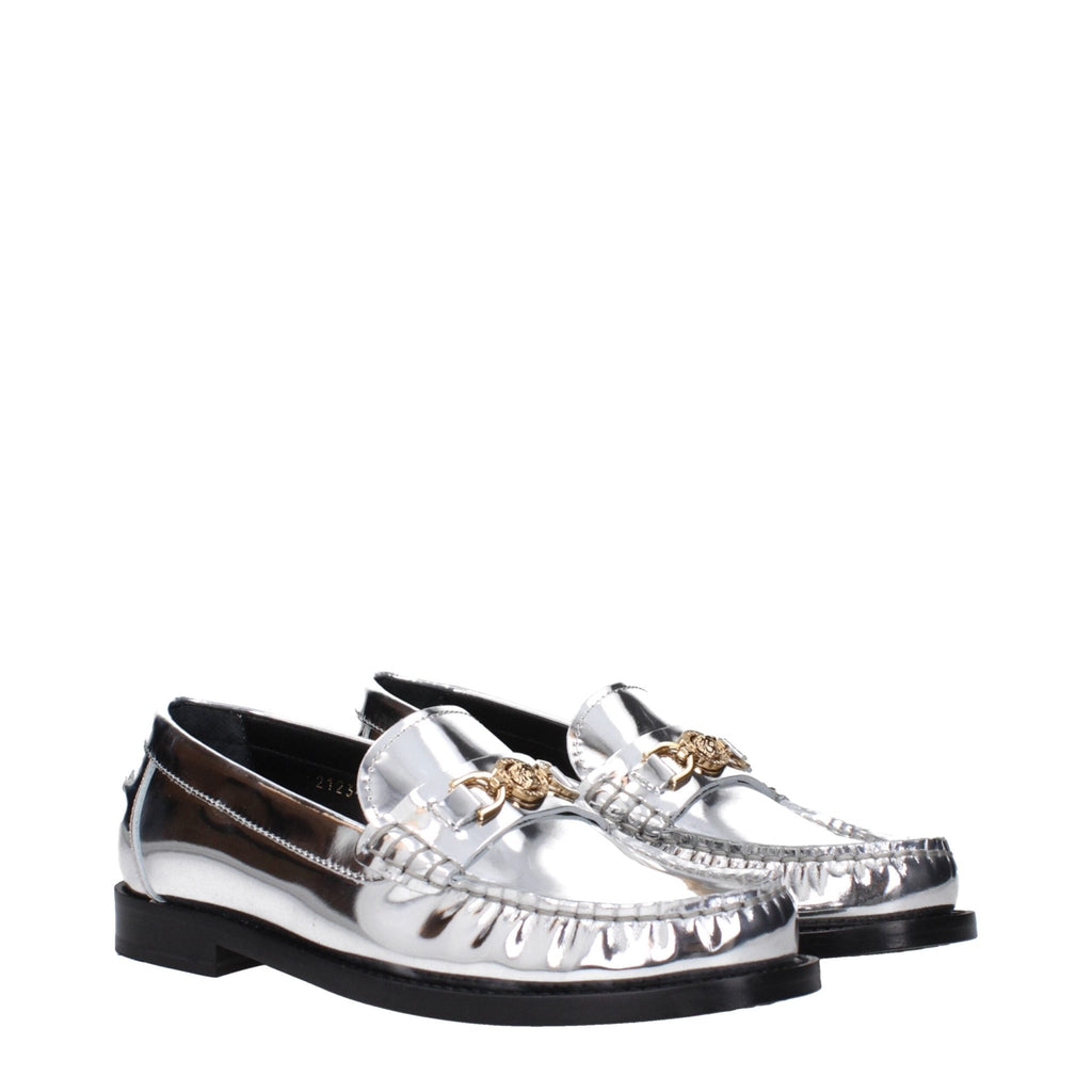 Versace Gray Leather Loafer - Beyzy Store - Versace