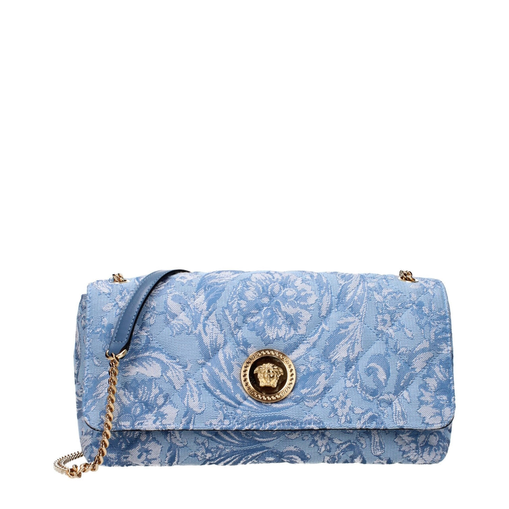 Versace Light Blue Fabric Crossbody Bags - Beyzy Store - Versace