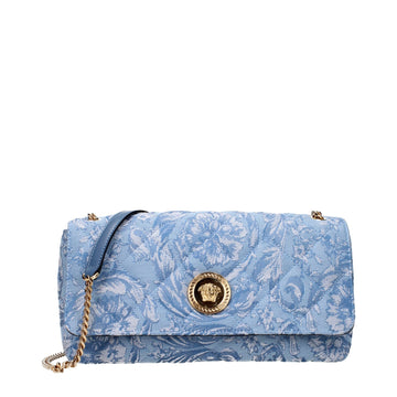 Versace Light Blue Fabric Crossbody Bags - Beyzy Store - Versace
