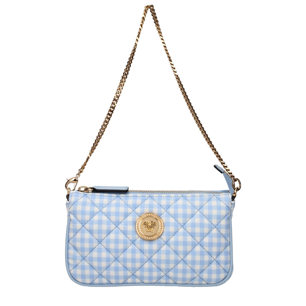 Versace Light Blue Fabric Handbag - Beyzy Store - Versace
