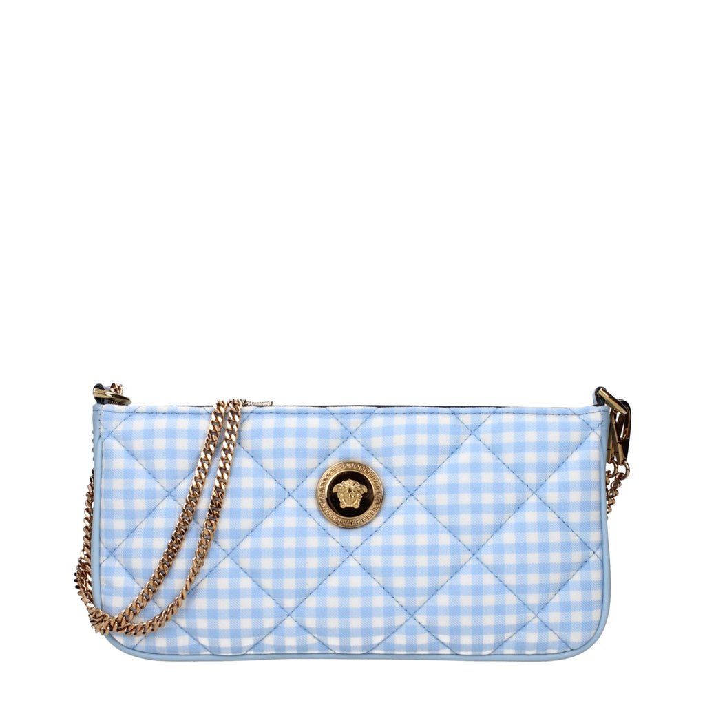 Versace Light Blue Fabric Shoulder Bag - Beyzy Store - Versace