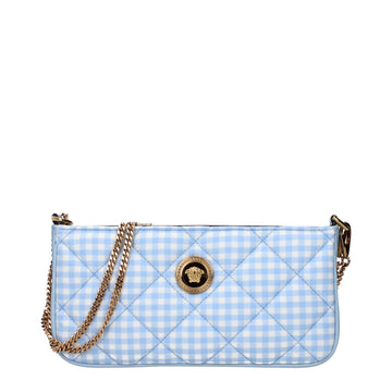 Versace Light Blue Fabric Shoulder Bag - Beyzy Store - Versace