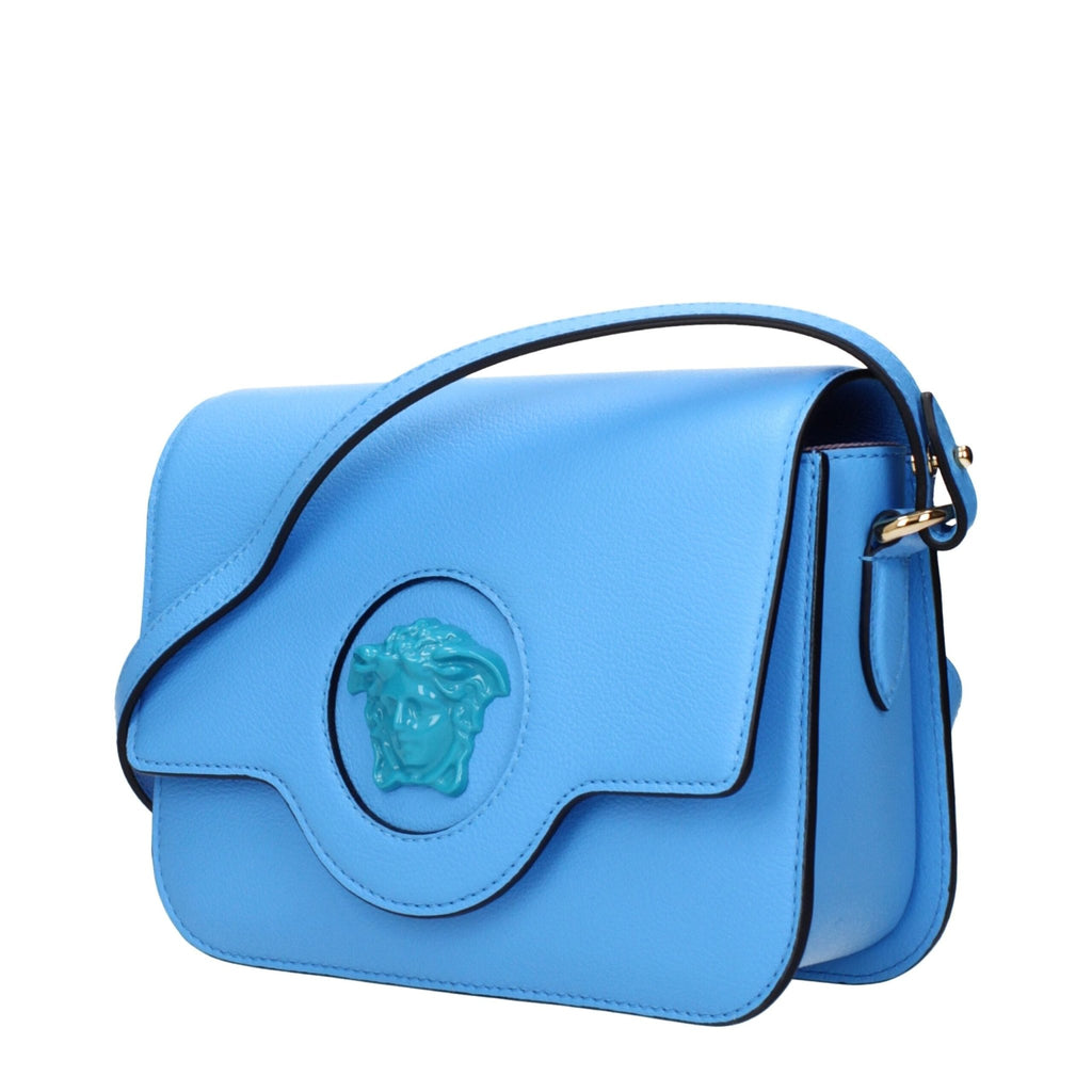 Versace Light Blue Leather Crossbody Bags - Beyzy Store - Versace