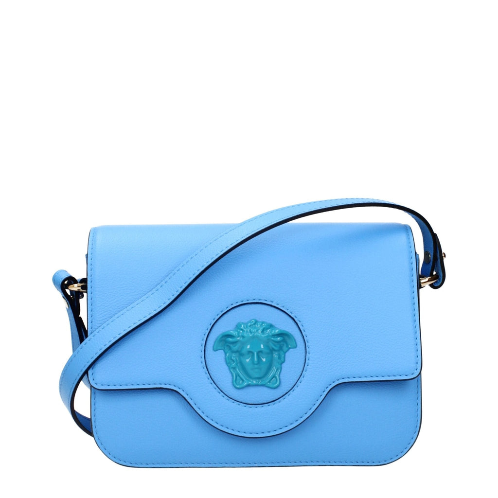 Versace Light Blue Leather Crossbody Bags - Beyzy Store - Versace
