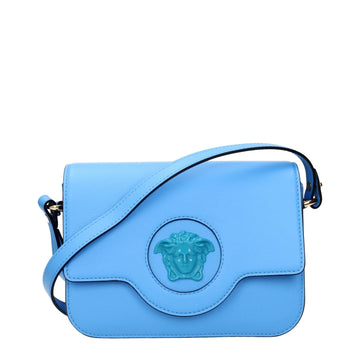 Versace Light Blue Leather Crossbody Bags - Beyzy Store - Versace