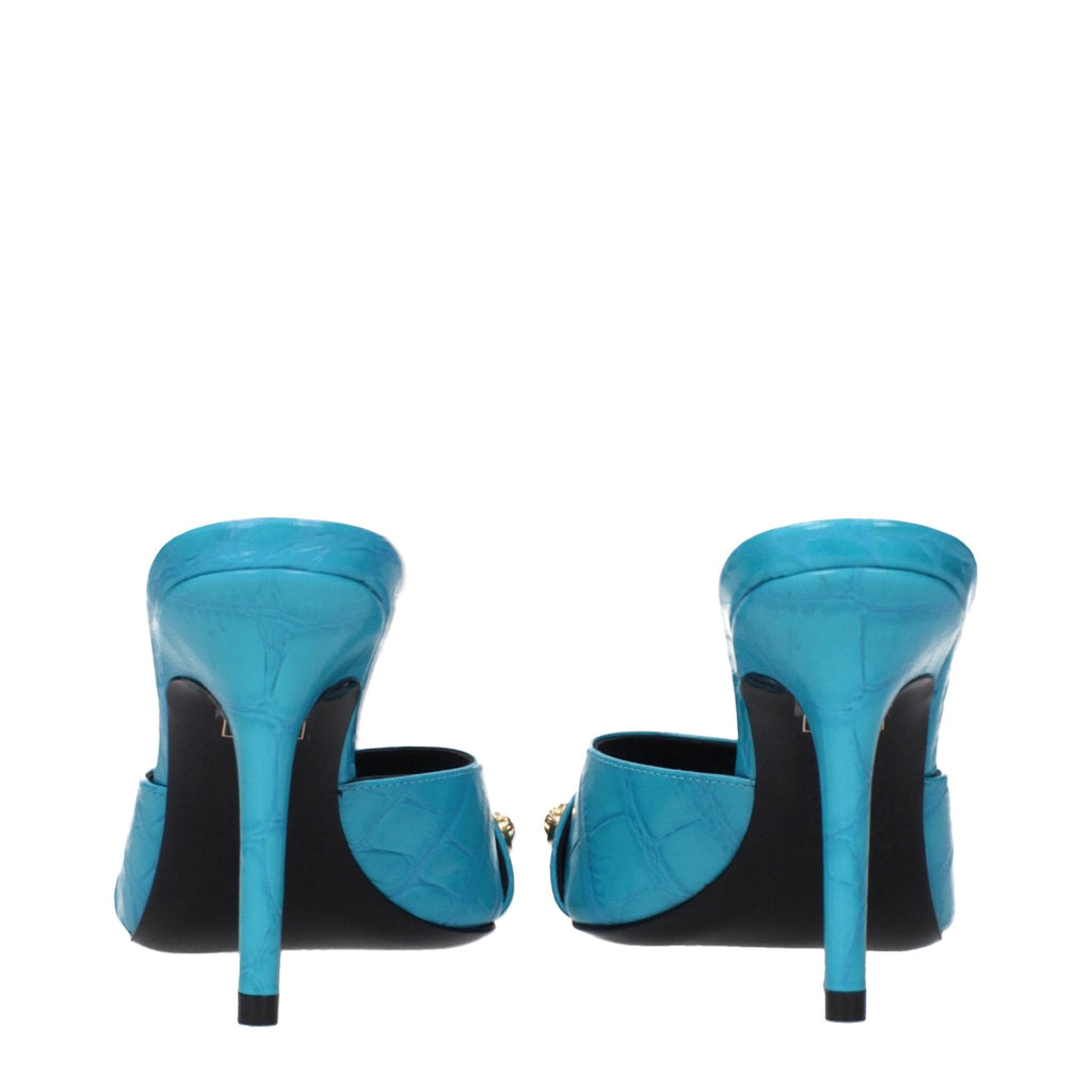 Versace Light Blue Leather Sandal - Beyzy Store - Versace