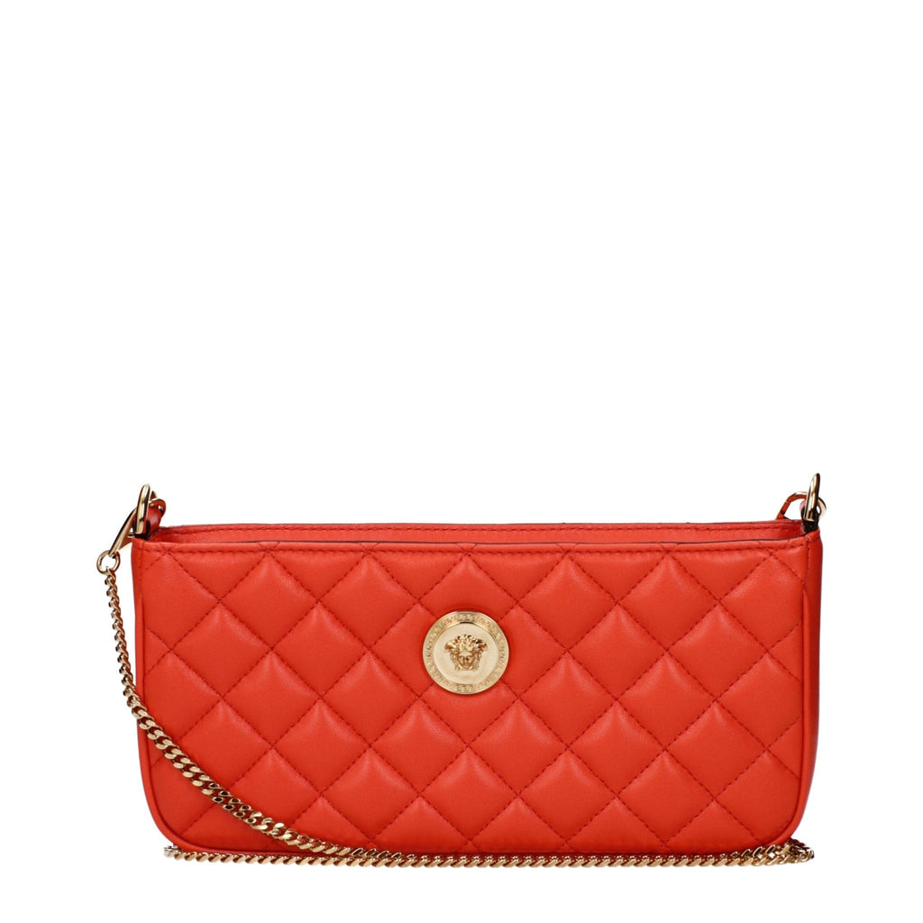 Versace Orange Leather Crossbody Bags - Beyzy Store - Versace
