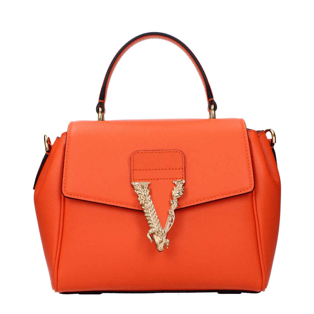 Versace Orange Leather Handbags - Beyzy Store - Versace