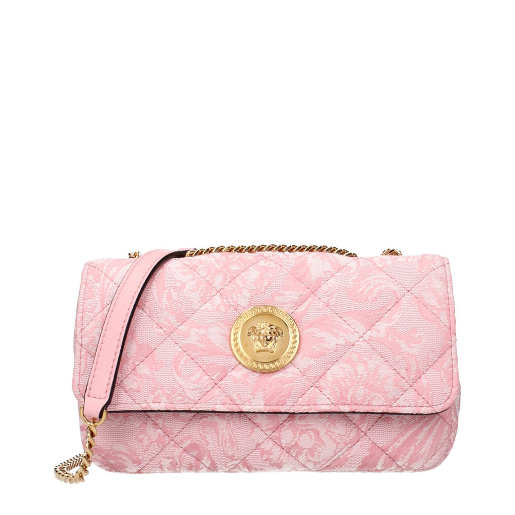 Versace Pink Fabric Shoulder Bags - Beyzy Store - Versace