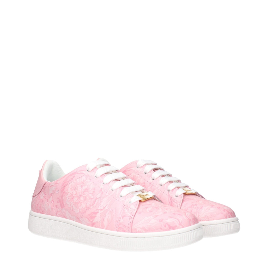 Versace Pink Leather Sneakers - Beyzy Store - Versace