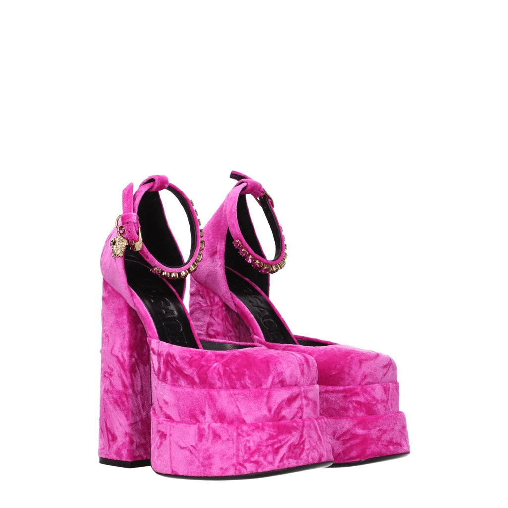 Versace Pink Velvet Sandal - Beyzy Store - Versace