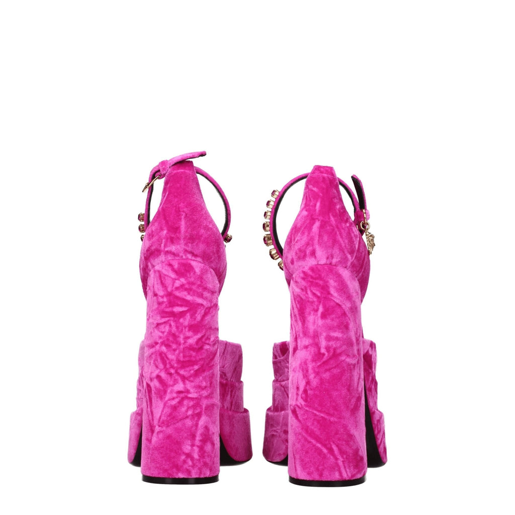 Versace Pink Velvet Sandal - Beyzy Store - Versace