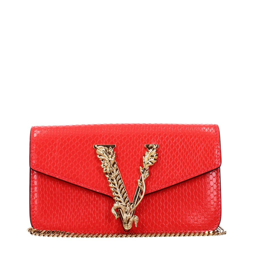 Versace Red Leather Clutch Bags - Beyzy Store - Versace